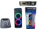 Parlante Altavoces de fiesta recargables para sonivox vs-ss2418, usb /radio fm /microfono / bluetooth 6.5x2 pulg img 2