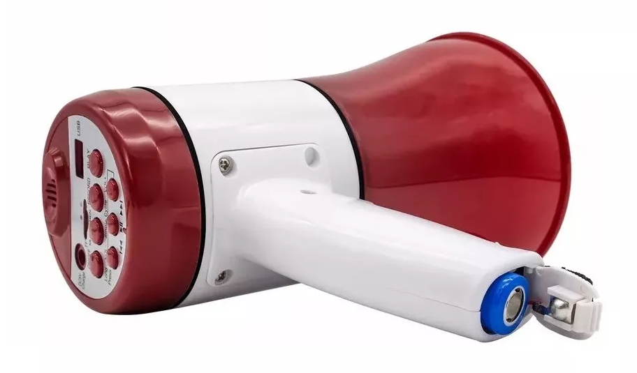 Megafono portatile 35 Watt Power portatile Megafono Altoparlante Bullhorn  microfono sirena integrata USB Registrazione con unità flash 240S Per  qualsiasi sport all'aria aperta ( Color : No battery ) : : Sport