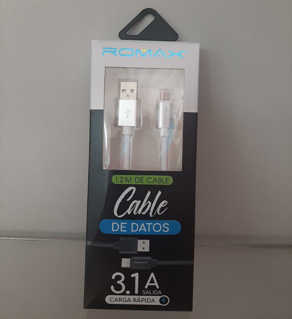 Cable USB Tipo V8 Micro Trenzado 1.5 Metros UNNO - Diza Online