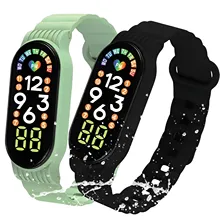 Reloj electrónico Digital de silicona para niños y estudiantes, cronógrafo deportivo, resistente al agua, LED