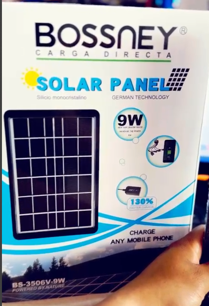 Panel Solar Portátil Para Bolso Con Usb 6v 7w