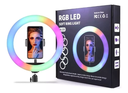 Anillo Luz Led 26cm Blancos Colores Rgb Con Clip De Celular