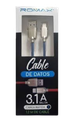 Cable De Datos Tipo Iphone De Carga Rapida 3.1A Mod. Tcd348 Marc. Romax