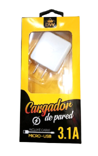 Cargador 3.1A, 2 Usb Carga Rapida + Cable V8 Marc. Dw Mod Tcc146