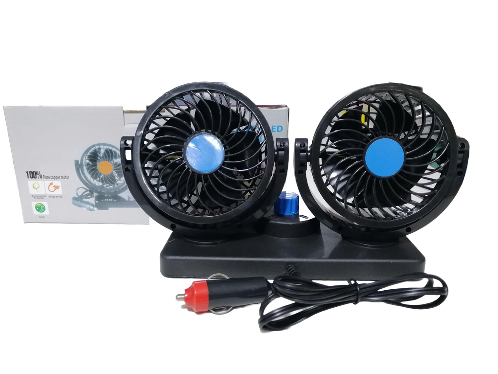 Ventilador Para Auto 360° Turbo Base Giratoria 12 V