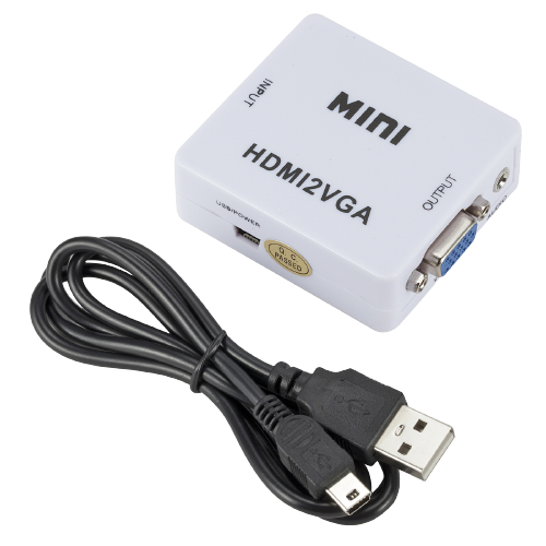 Mini Convertidor De Hdmi A Vga Con Conector De Adaptador De Audio Hdmi2Vga 1080P
