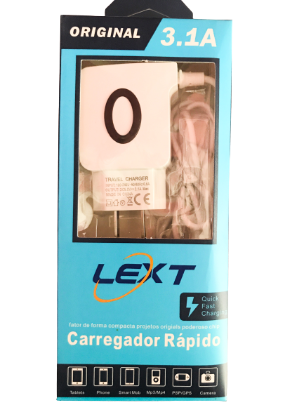 Cargador De Pared Lext 3.1A Carga Rapida