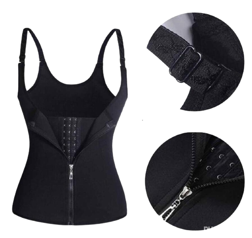 Chaleco Corsé Mujer Cremallera Body Shaper Termica Reductora Cintura Avispa