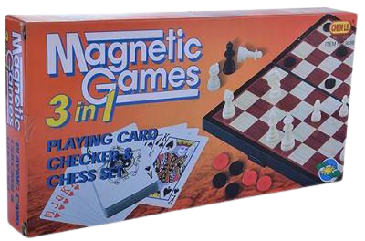 Juegos Magneticos,Cartas Damas Y Ajedrez 3En 1