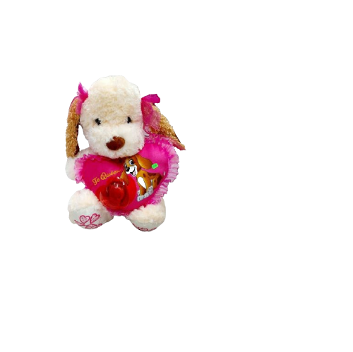 Peluche De Perrita Con Corazon 