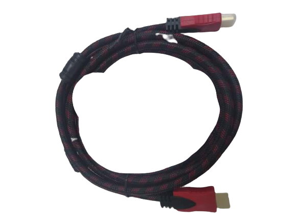 Cable Hdmi Con Filtro 3 Metros Hd 3D V1.4 Enmallado Negro Con Rojo
