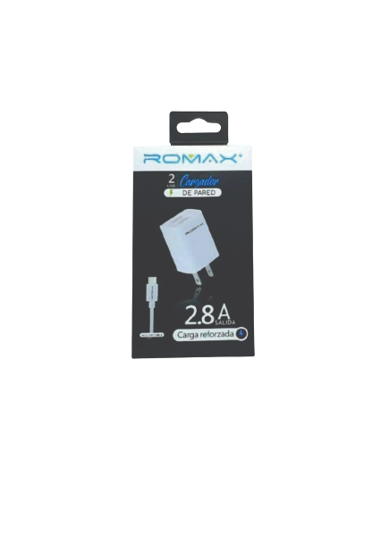 Cargador Romax 2.8A V8