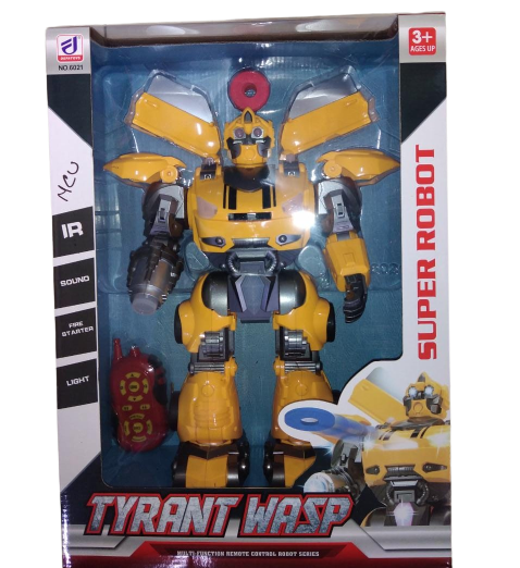 Juguete Super Tyran Wasp Robot Luces Y Sonido Tamaño Grande