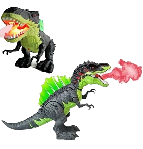Juguete Dinosaurio Spray Flame T- Rex Humo Fuego Luz