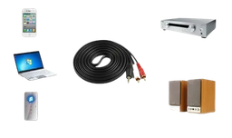 [0000000128] Cable Mini Plug 3.5 A 2 Rca Macho 1.2 Metros