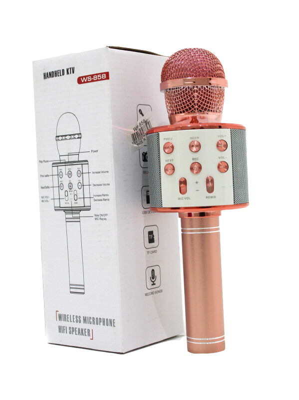 Micrófono karaoke bluetooth WS-858 - Diagonales Digital