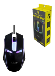 [0000000175] Mouse Alambrico Gamer Ergonomico Con Luz Led Multicolor V01 Marc. Aoas