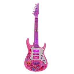 [0000000359] Guitarra Rock And Roll Musical Style Rosado