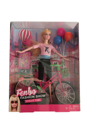 [0000000369] Muñeca Alternativa Barbie Bicicleta Y Rollers Colores Kids