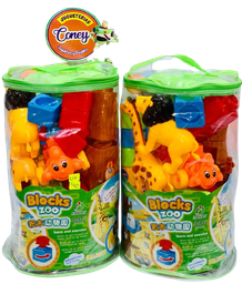 [0000000542] Animal Zoo Bloques De Construcción Coloridos Con Bolsa